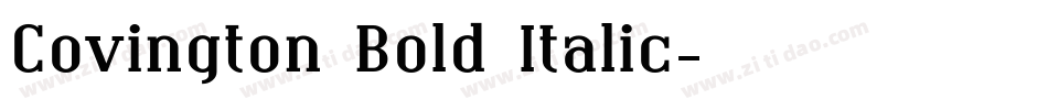 Covington Bold Italic字体转换